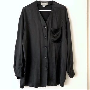Spenser Jeremy Silky Black Button Down Shirt